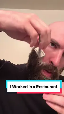 I used to work in a restaurant #bald #shaving #shave #beard #restaurant 