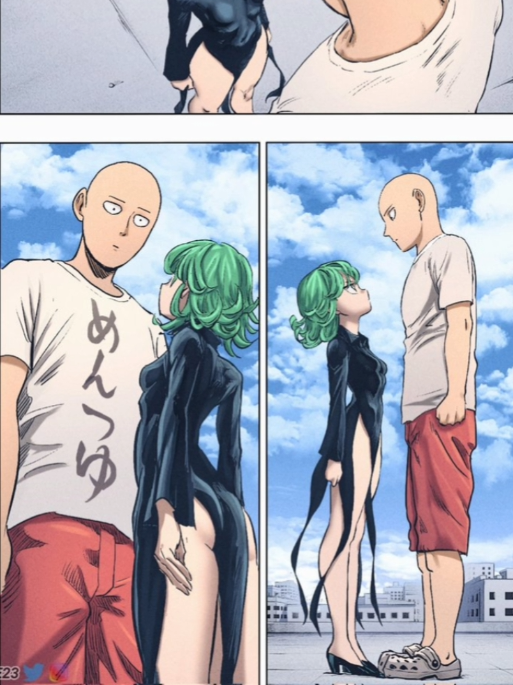 Saitama enfrenta Tatsumaki e Sonic ao mesmo tempo na cidade Z #onepunchman #saitama #anime #edit #fyp 