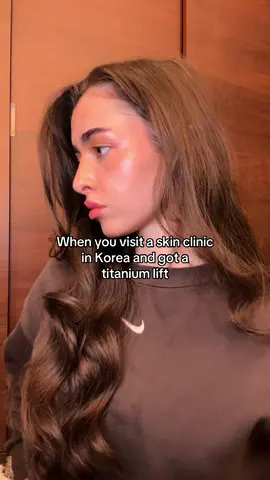 Looking like an 🥚 was worth it 😭  I’ll defo get this done again when I go back, felt snatched after and it’s no way near as painful as other treatments 🫶🏻  #korea #skinclinic #koreanfacial #titaniumlifting #koreanbeauty 