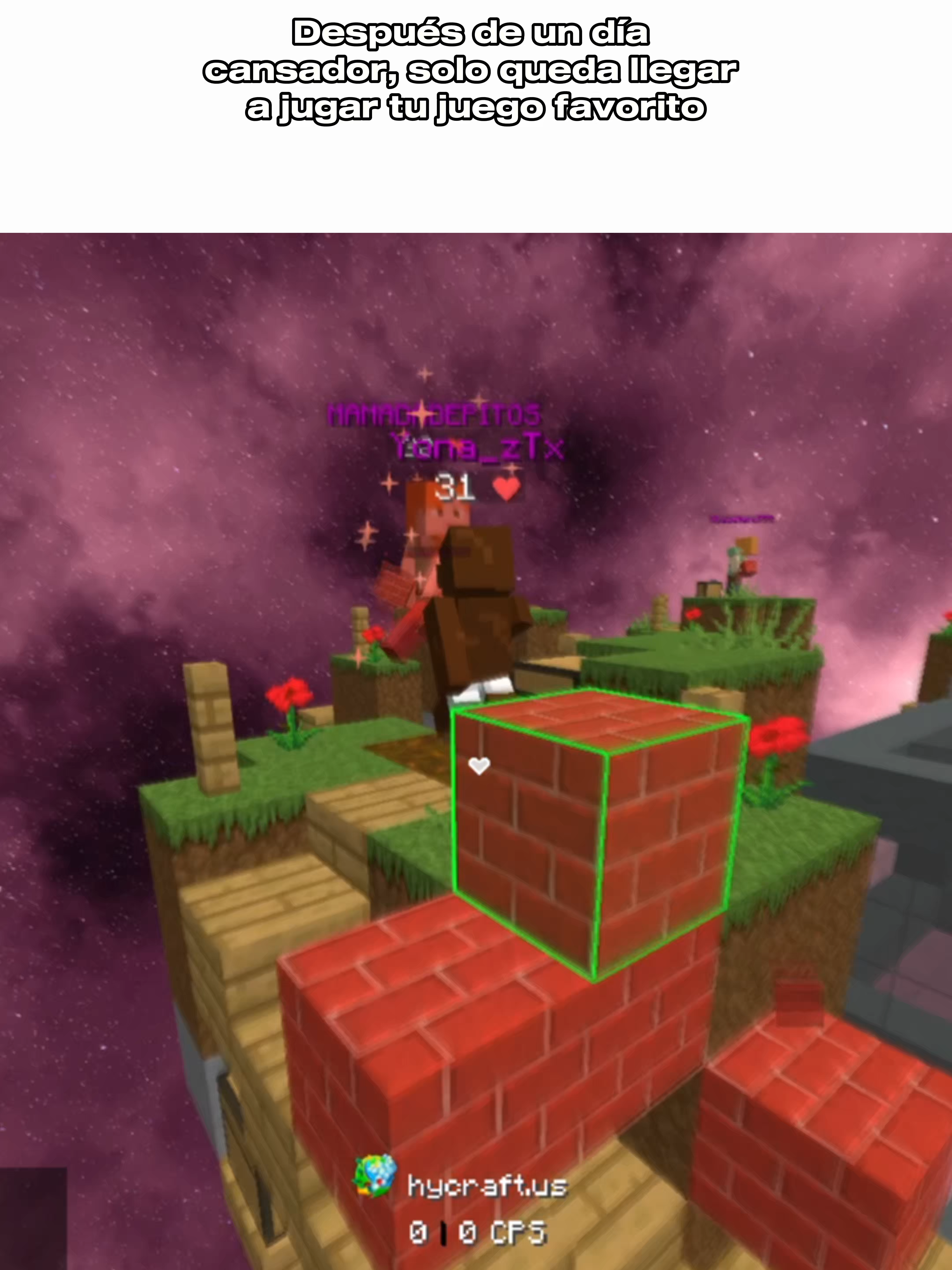 Mi juego favvv #hycraft #minecraftjava #pvpminecraft #skywars #chilena #streamer #gamer #chile