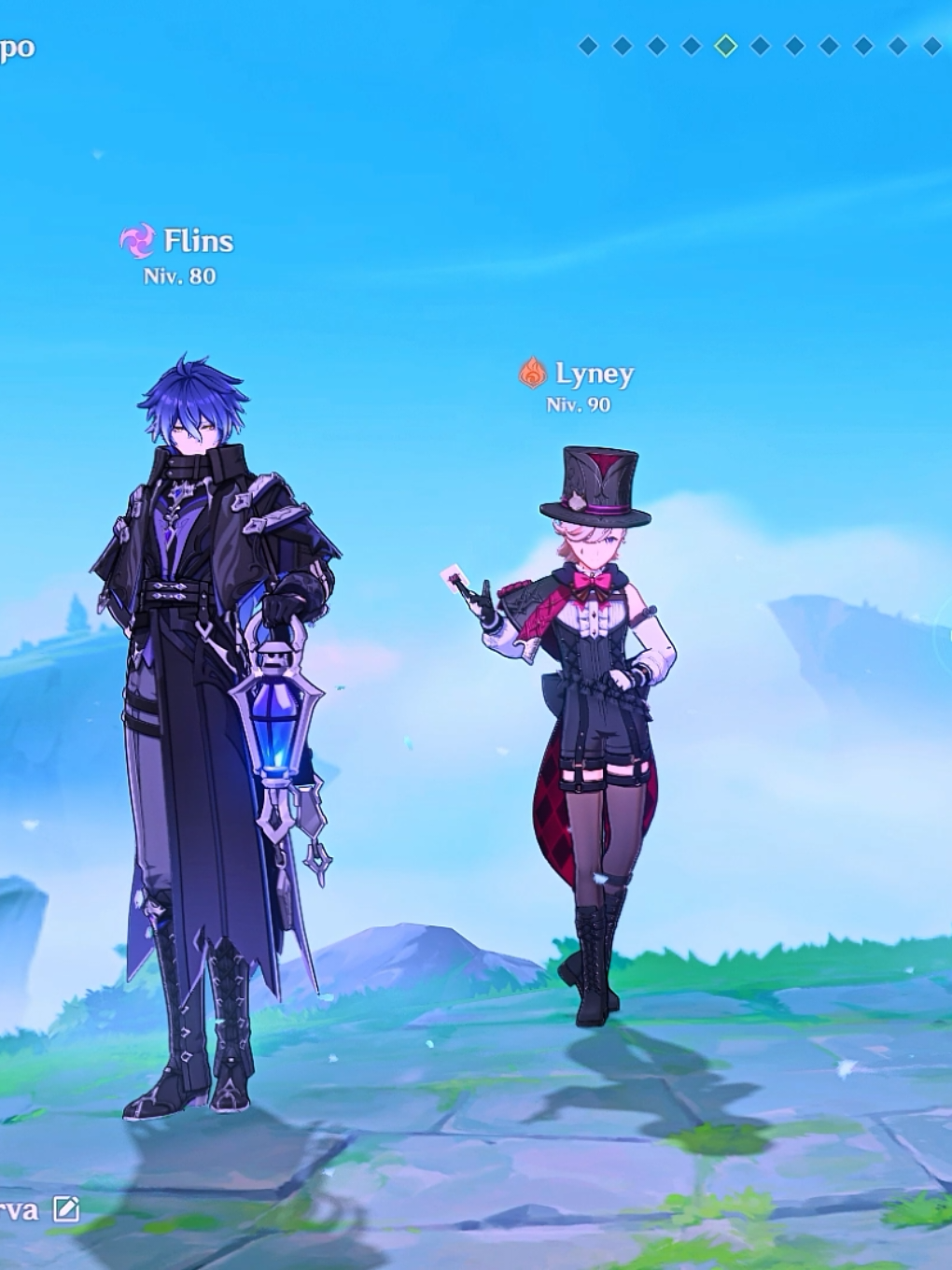 los hombres mas elegantes del juego estan en mi cuenta 🤝 #flins #lyney #GenshinImpact #hoyocreators #game 