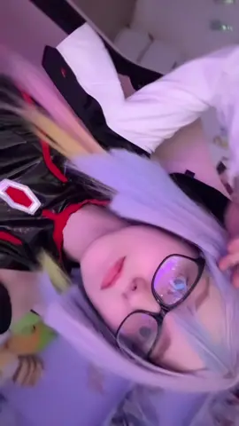 still wouldnt be able to wear contacts in 2077 #cyberpunk #cosplay #lucycosplay 