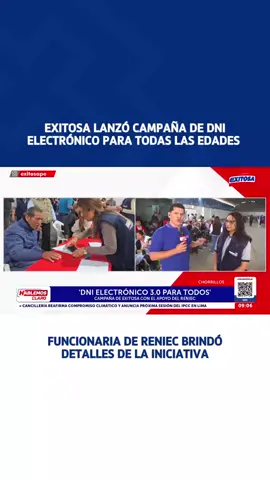 🔴🔵 Exitosa lanzó campaña de DNI electrónico gratuito, funcionaria de RENIEC brindó detalles de esta iniciativa. #exitosa #exitosanoticias #reniec #dnie #perú 