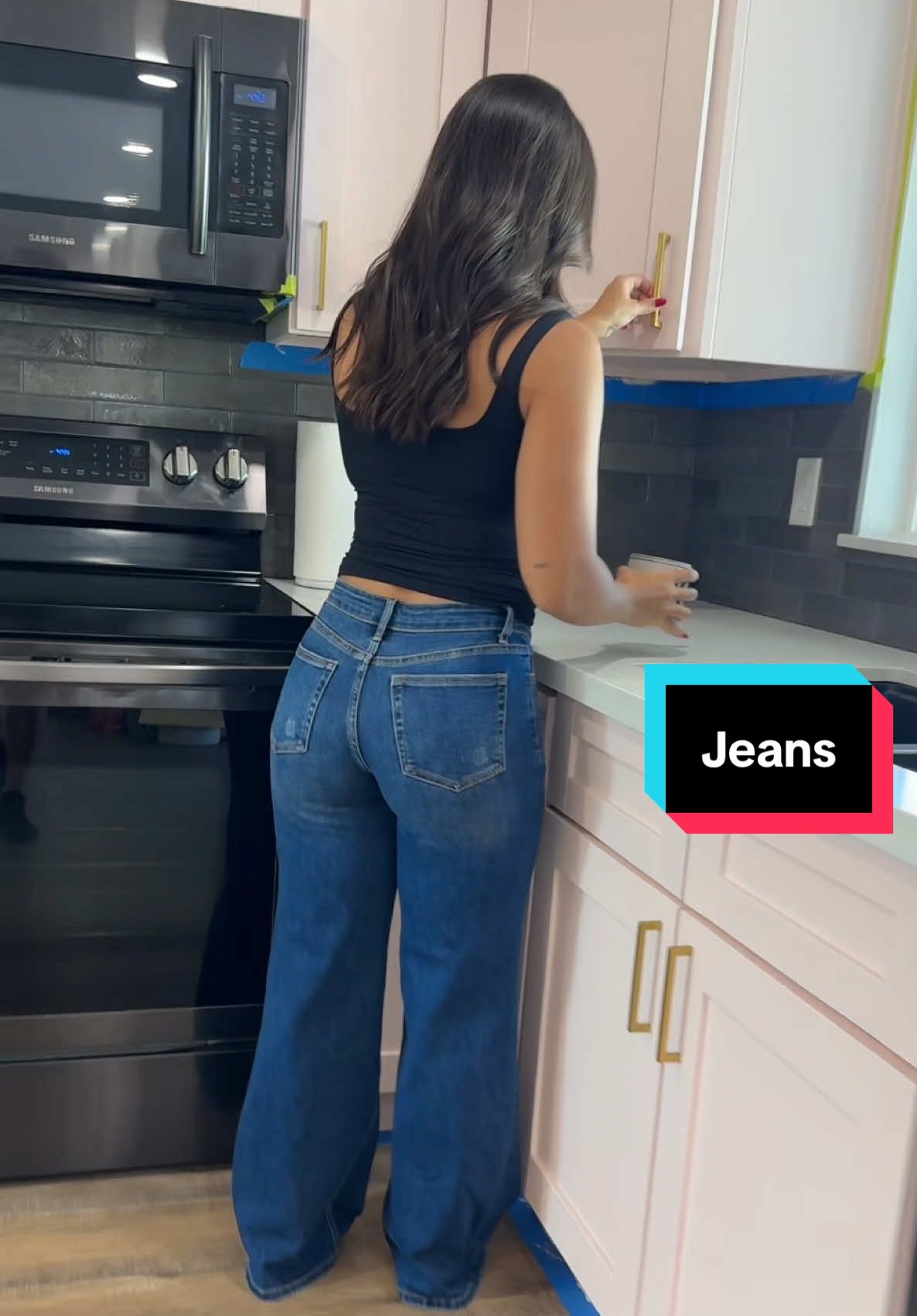 When the jeans fit on the first try🤌🏽🤩 love the wide leg style! #jeansforwomen #jeanshaul #jeansrecommendation #widelegjeans #lowrisejeans 