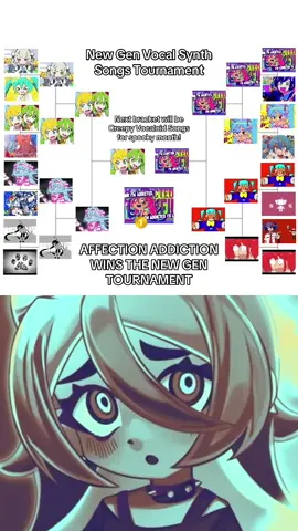 Creepy songs will be the next bracket theme for Halloween #october #newgen #tournament #vocaloid #affectionaddiction 