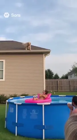 Omg he jumped and the pool... 😱🤯#dogsoftiktok #petsontiktok #dogtok #viraltiktok 