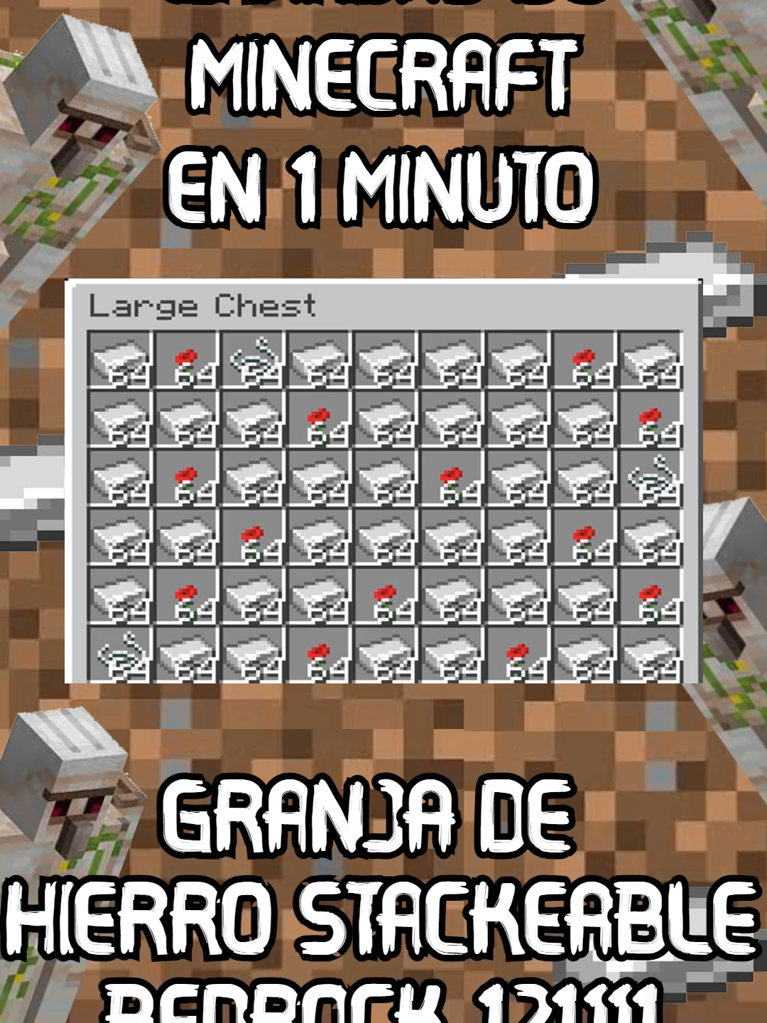 🪨🪨Granja De Hierro Stackeable Con Trading Hall En Mas De Un Minuto Minecraft Bedrock 1.21.111🪨🪨 #Minecraft #minecraftbedrock #minecraftpe #minecraftbuilds #granjasminecraft #minecraftshorts #minecrafttutorial #minecrafter