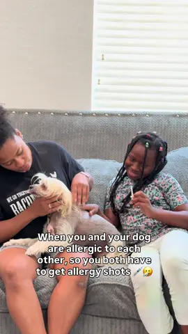 Did you know that dogs could be allergic to human dander??  I knew I was allergic to dogs before I did my skin test. And yes, I work with cats and dogs and have cats and dogs.. and I’m allergic to them. Let’s just move right on past that part. 😅All I could do was laugh when I saw that @Giana “GiGi” Ohana was allergic to us! So we’re both on allergy immunotherapy shots with our dermatologists. Gigi gets her shots once every other week. Mine are currently once a month, but Lariah has come to enjoy helping me give Gigi her allergy shots. I love seeing her confidence build with each injection. 😍 I’m really enjoying this season where I can teach my daughter some of the things I do as a veterinarian. 🥹 #dogallergies #allergictoeverything #immunotherapy 