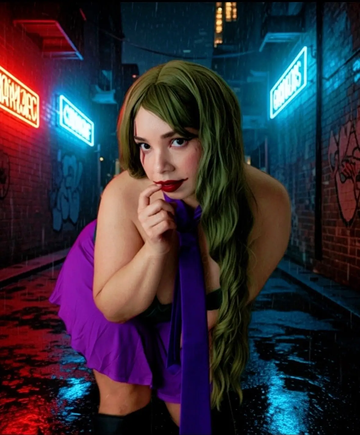 Call it madness, I call it main character energy with A little chaos, a lot of confidence!  #31DaysofHalloween #31daysofhalloweenmakeup #thejoker #thejokercosplay #cosplay 