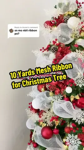 Replying to @Azzen Ganda talaga nito pang decorate ng Christmas Tree or Garland 🤗 #christmas #christmastree #christmasdecor #meshribbon
