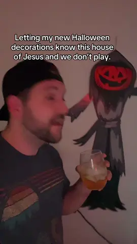 You have to set them straight #halloween #halloweendecor #jesus 