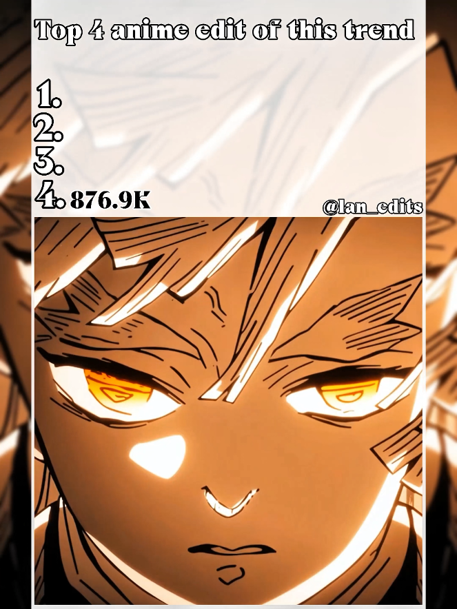 Top 4 anime edit of this trend 🥶 #anime #demonslayer #zenitsu #akaza #trendsong 