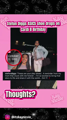 Stefon Diggs dropping his shoe Cardi B birthday #stefondiggs #cardib 