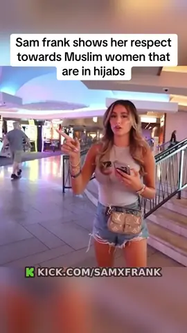 Sam frank shows her respect towards Muslim women that are in hijabs #samfrank #muslim #respect #trending #fyp 