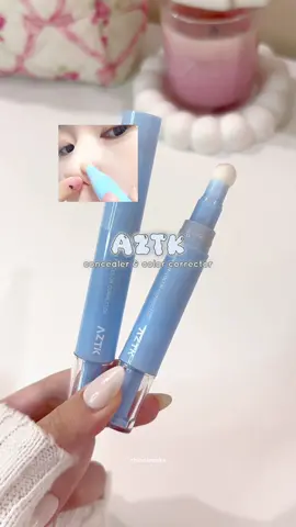 trying the viral aztk concealer 🫐 #aztk #aztkconcealer #viralconcealer #concealerhack 