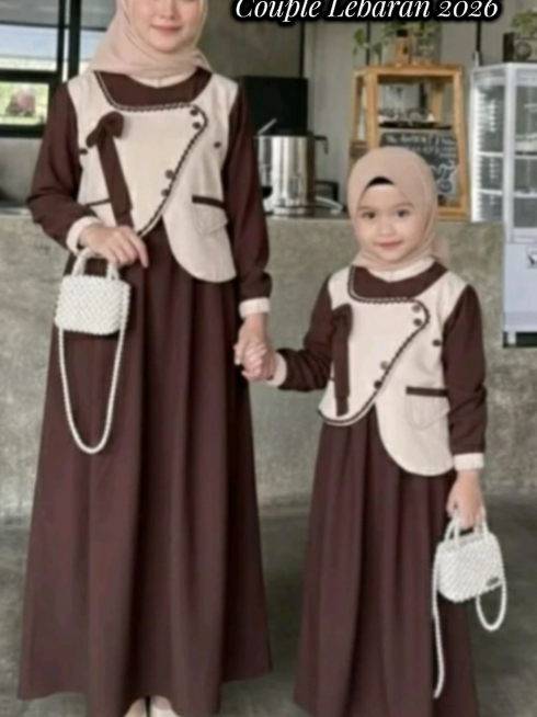 Gamis Couple #gamiscouple #coupleibuanak #couplelebaran #bajucouplekekinian #fyp 