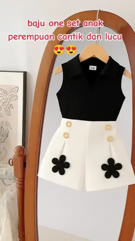 one set rose baju kensi celana pendek motif bunga anak perempuan😍😍 #onesetanakperempuan  #bajuanakperempuan#bajuanakmurah 
