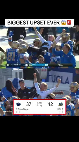 DOWN GOES PENN STATE 🤯🤯🤯 #breakingnews #upset #pennstate #ucla #CollegeFootball (via @CBS Sports)