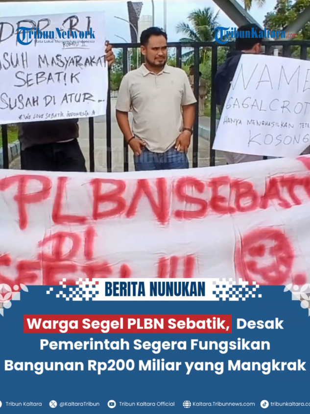 Ratusan pemuda dan masyarakat Sebatik menggelar aksi demonstrasi di depan Pos Lintas Batas Negara (PLBN) Sebatik, Kabupaten Nunukan, Sabtu (04/10/2025), sore. Massa menuntut pemerintah segera memfungsikan bangunan PLBN yang menelan anggaran lebih dari Rp200 miliar namun hingga kini tak kunjung beroperasi. Dalam aksi tersebut, pengunjuk rasa menyegel pintu gerbang PLBN dengan spanduk bertuliskan kritik pedas terhadap Wakil Menteri Dalam Negeri (Wamendagri) Bima Arya dan anggota Komisi II DPR RI, Deddy Sitorus yang berkunjung ke Sebatik. Salah satu koordinator aksi, Dedy Kamsidi, menyebut kedatangan pejabat pusat itu tidak membawa manfaat bagi masyarakat perbatasan. Nada serupa juga disampaikan Isyak, perwakilan pemuda Sebatik. Ia menyatakan penyegelan ini adalah simbol kekecewaan warga. 