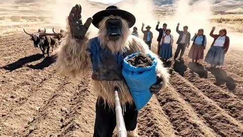 Ahora el yeti sembrando papa 🥔 jaja un tipaso#sembrandopapa #locoblanco #villacharcas #monochutero #contenido 
