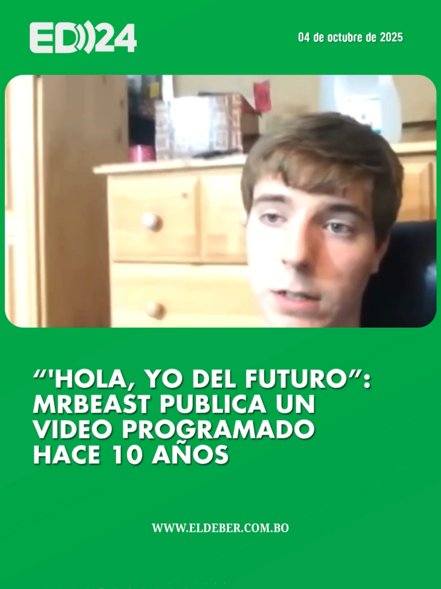El YouTube MrBeast, cuyo nombre real es Jimmy Donaldson, publicó un video titulado 