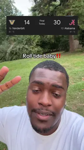 Alabama vs Vanderbilt🗣️Roll tide #fyp #CollegeFootball 