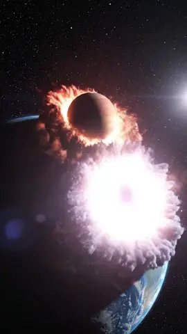 Watch as a purple and brown planet collide with Earth, sending clouds of colorful dust and molten fragments into orbit. The explosion paints the atmosphere in surreal shades of purple, brown, and orange, creating a mesmerizing, almost hypnotic spectacle. Shockwaves ripple across continents while fragments drift through the sky. Hyper-realistic, cinematic, and breathtaking — this is apocalypse like you’ve never seen it before. #earthimpacts 