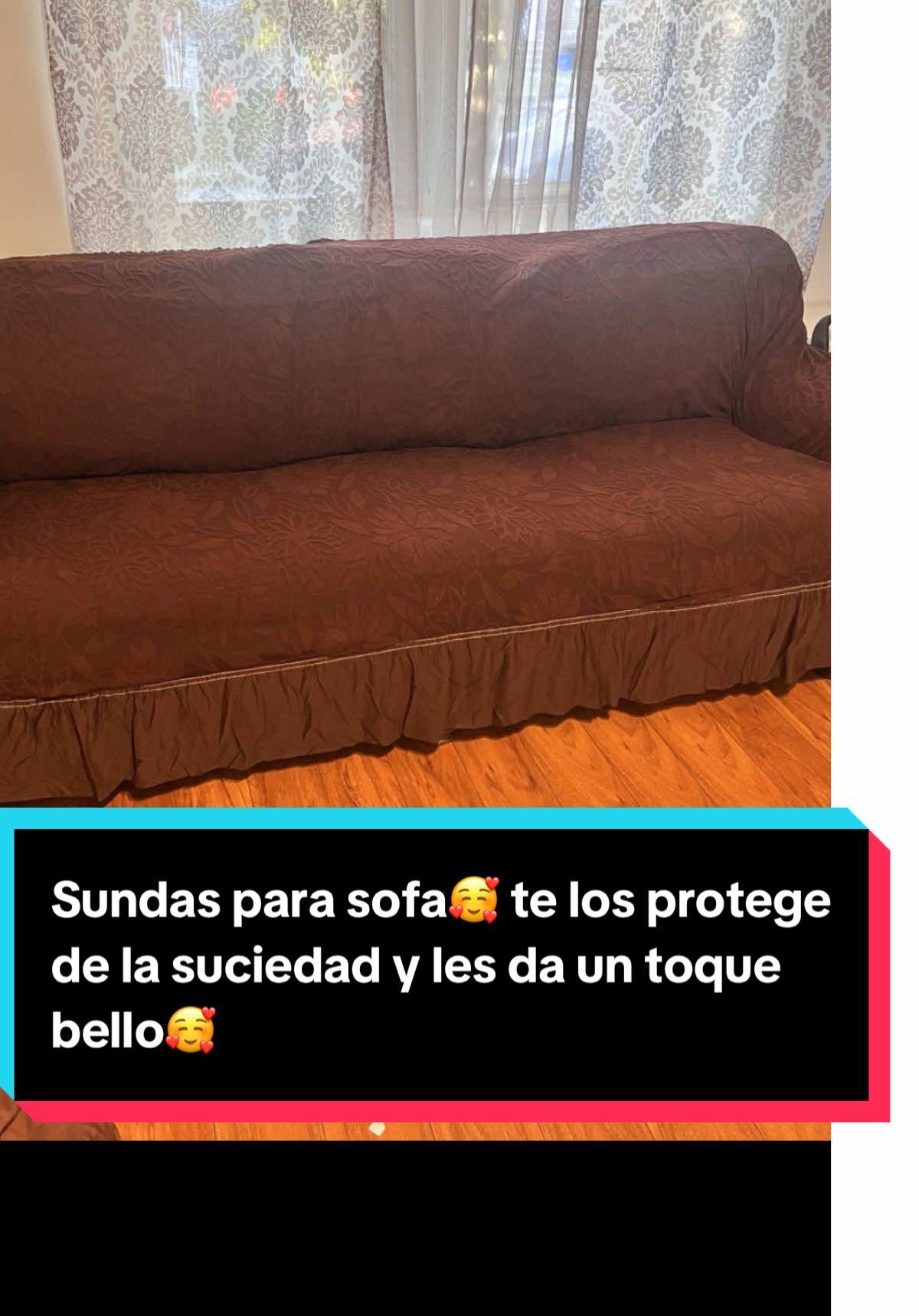 #tiktokshop #tyxhome #estampadodegirasoles #fundadesofá con estampado de girasoles, 1 unidad, funda elástica de jacquard con borde de faldón, funda de sofá a prueba de polvo para el hogar, sala de estar, regalo de San Valentín