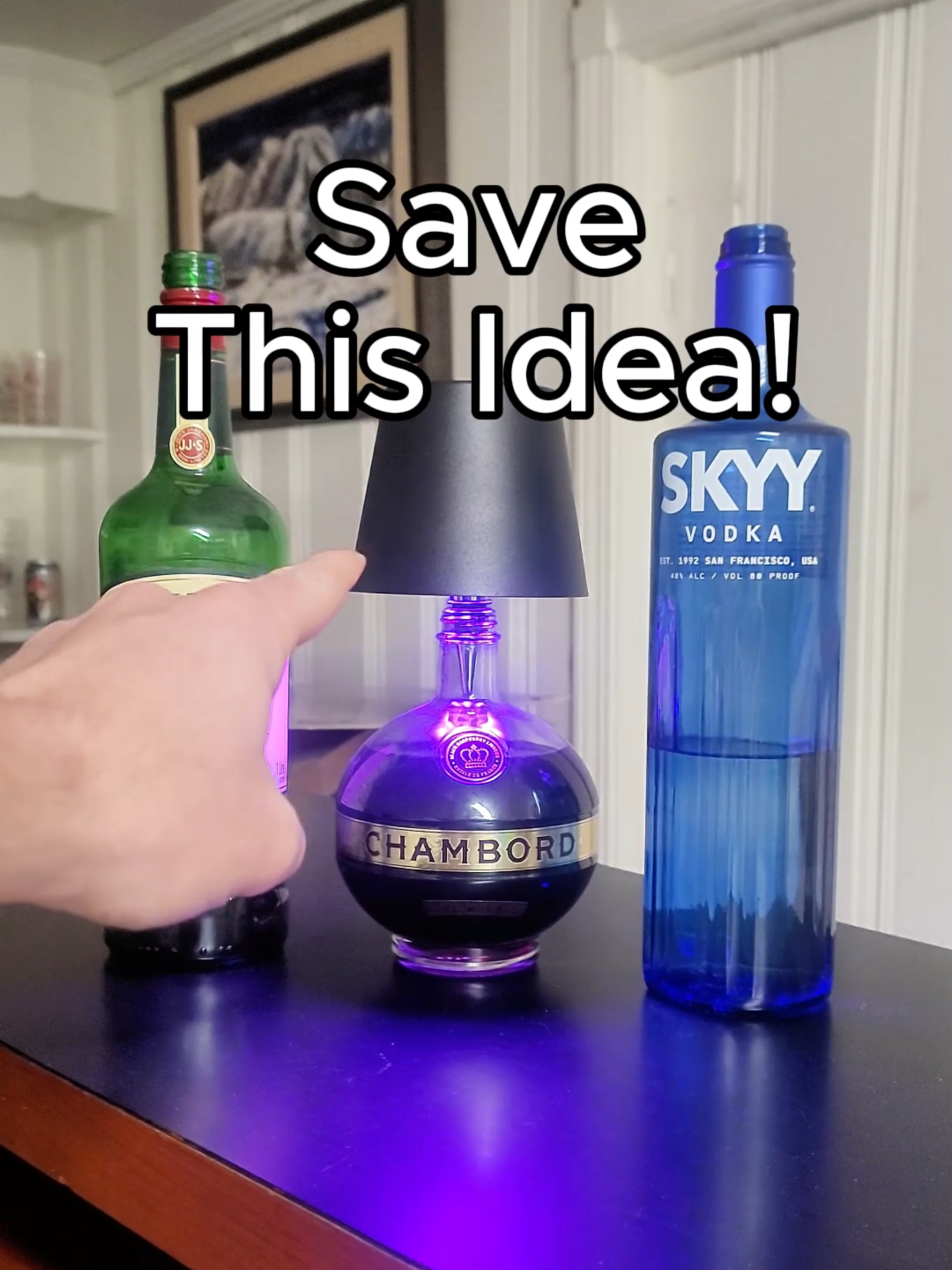 This rechargeable bottle lamp is the best gift this year! #bottlelamp #lamp #rechargeablelamps #giftidea #lighting