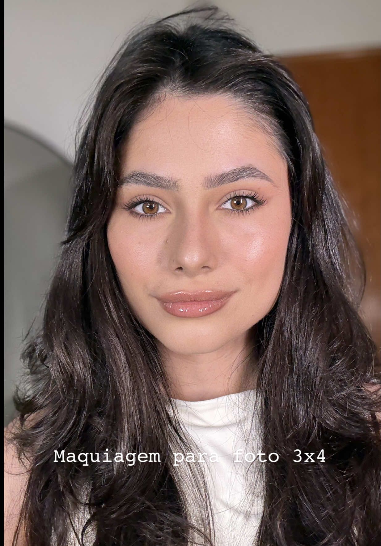 Maquiagem para foto de passaporte, rg, 3x4 no geral 💖✨ #maquiagemtiktok #maquiadoratiktok #tutorialdemaquiagem #tutorialmakeup 