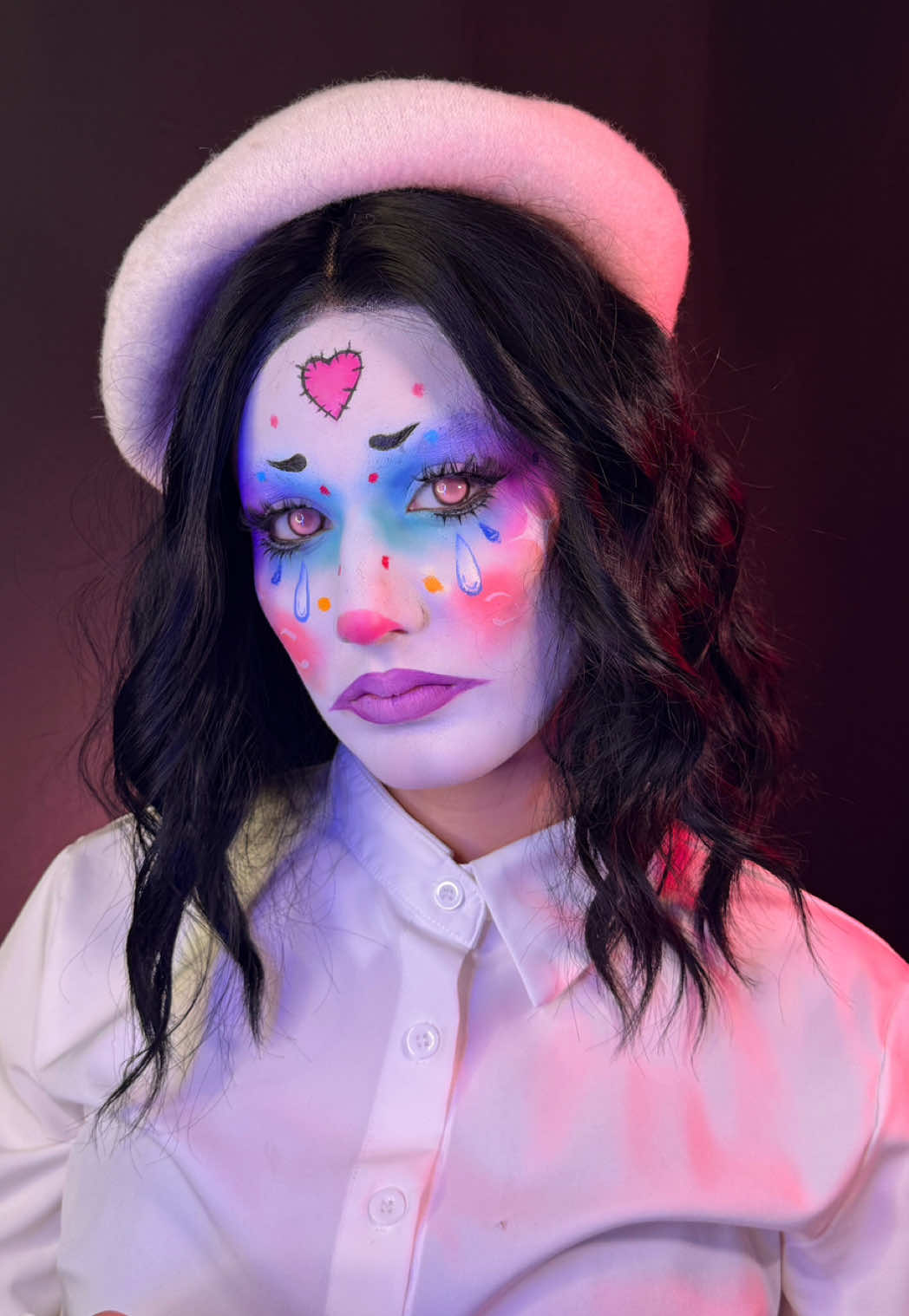 Sad clown 🤡  . 3/?? . . #sadclown #clownmakeup #clown #halloween #halloweenmakeup 