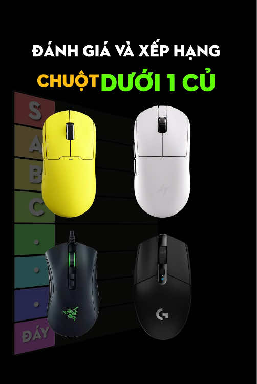 Xếp hạng và đánh giá nhanh chuột dưới 1 củ phần 2 #pklc #gamingmouse #pcgaming #chuotgaming #xuhuong 