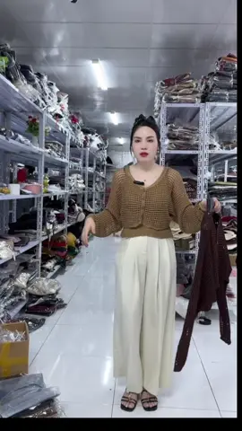 Bộ áo 2 mảnh cadigan dệt kim#thuthaofashion #aocardigan #aokhoacnu #aonu 