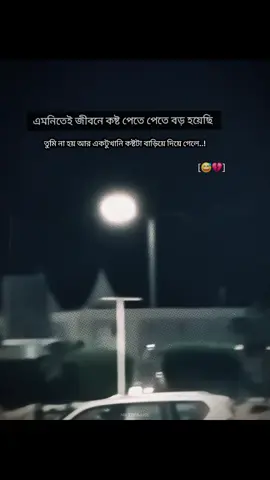 এমনিতেই জীবনে কষ্ট পেতে পেতে বড় হয়েছি তুমি না হয় একটুখানি কষ্টটা বাড়িয়ে দিয়ে গেলে 😅💔#fyp #foryoupage #trending #ti̇ktok #unfrezzmyaccount 