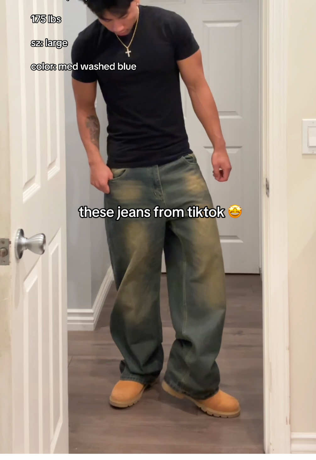 this color 🔥 #widelegjeans #baggyjeans #baggypants 