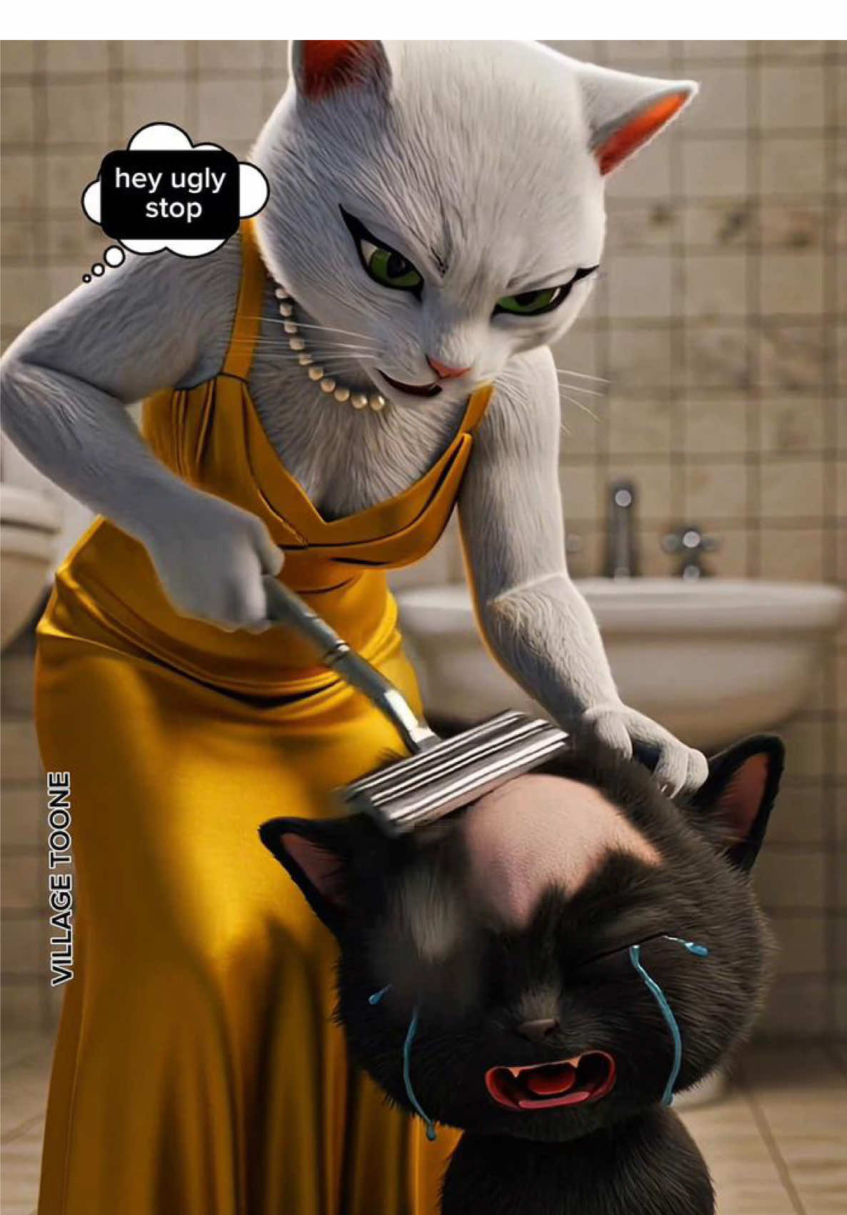 💔“Thrown Out by His Mother, Now the World Bows to Him ”  #aicat #blackcat #catsadstory #kitten #catvideo 