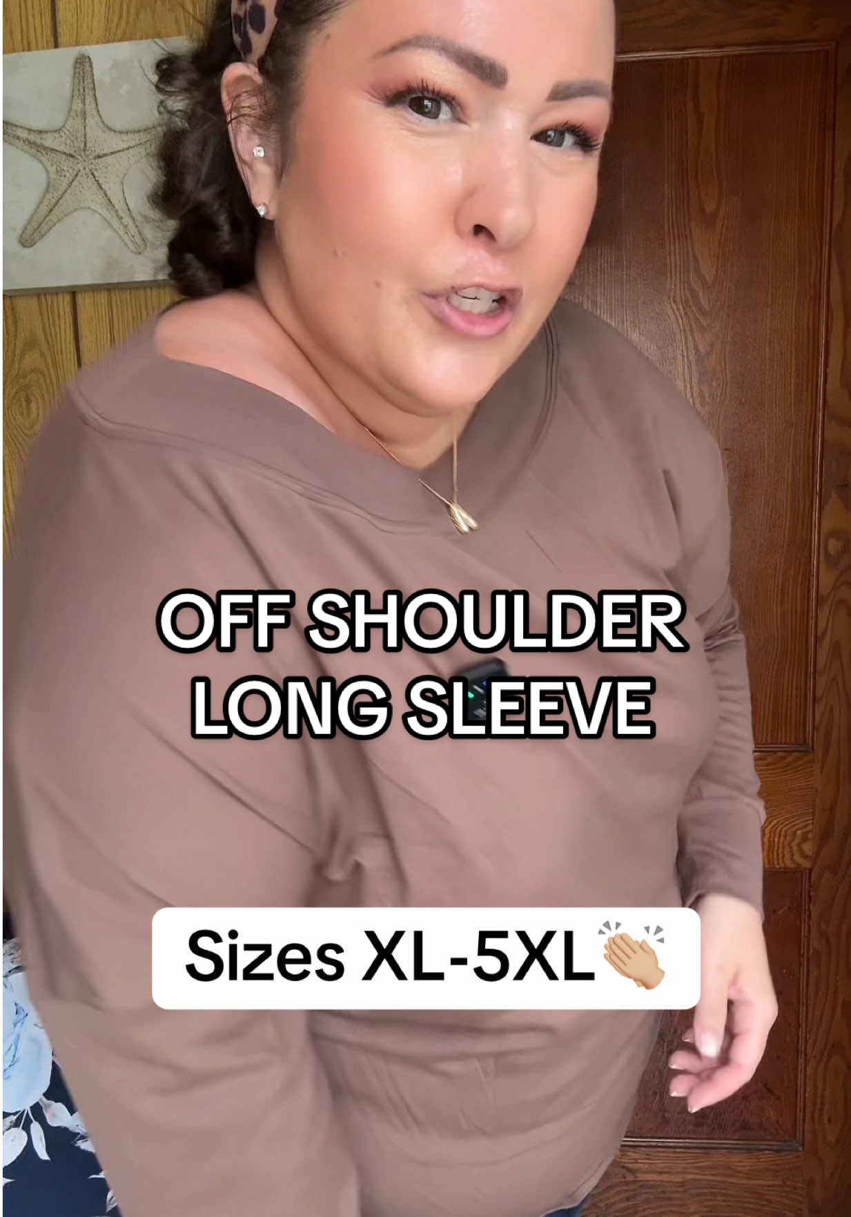Plus size off shoulder long sleeve top ✨ #plussize #plussizeoutfits #plusizefashion #curvyfashion #curvytiktok 