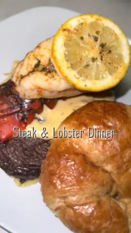 Steak & Lobster Dinner 🥩🦞 #surfandturfdinner #steakdinner #lobster #DinnerIdeas #steakdinner