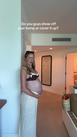 I feel so weird having my belly out but I’m also so proud of my body for growing a whole human. Our bodies are amazing 🤍 #pregnant #thirdtrimester #vacation #trending #fyp 