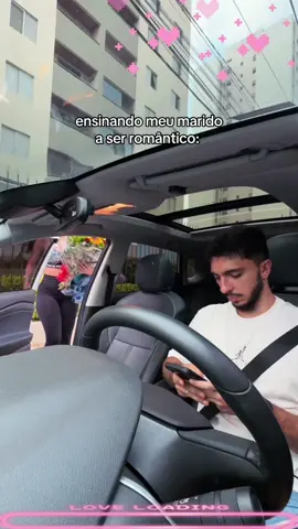 Teaching him how to be romantic… step by step. 💘  #romanticboyfriend #romance #couplelove #cutecouple #heislearning 