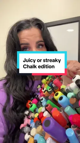 Juicy or streaky? Chalk edition. #dryerase #chalk #chalkmarker #dryeraseboard #juicyorstreaky 