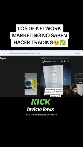 La mayoría en el network marketing gana solo por meter gente… 😤 No por hacer trading real. 📺 Mira el video completo en mi canal de Kick Invicto Forex, link en mi perfil. #InvictoForex #TradingReal #KickStreamer #forexperú 