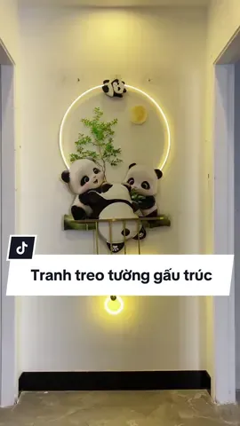 Tranh treo tường gấu trúc đôi có đèn led#muataitiktokshop #thuhaifreeship #xuhuongtiktok #wwwmindecor #tranhtreotuongtrangtri 