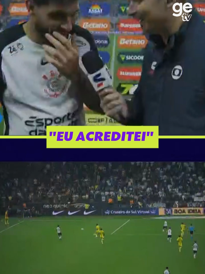 Yuri Alberto reagiu ao gol marcado contra o Mirassol: 