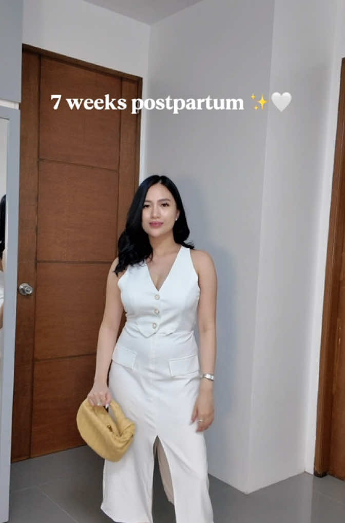 7 weeks postpartum 🤍 #momoutfit #momootd #ftmph #momlife #momsoftiktokph