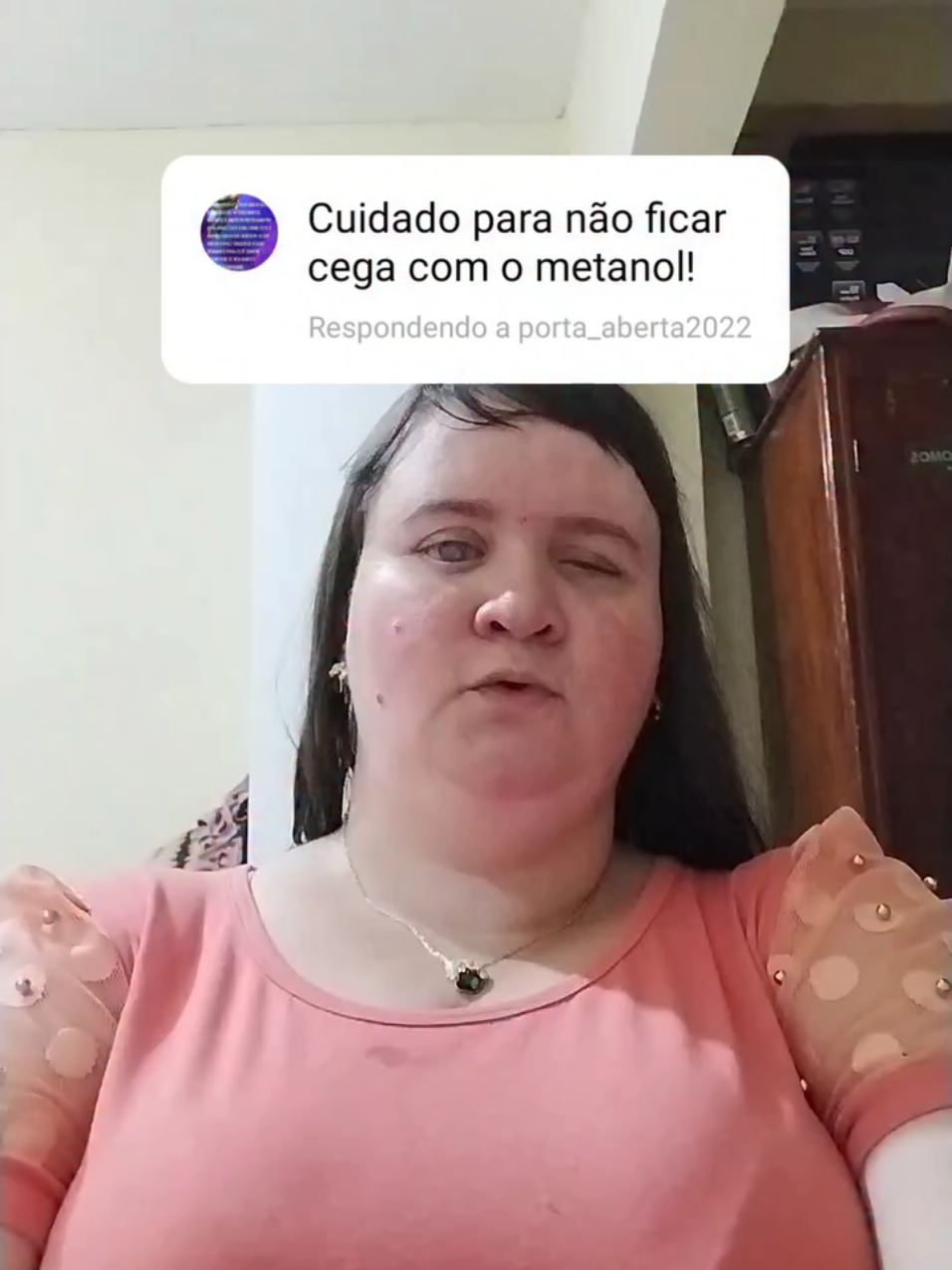 Cuidado para não ficar cega com metanol... #donatellamemes #cega #humor 
