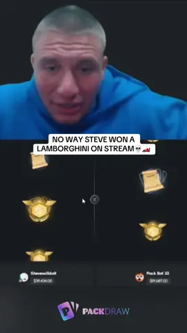 NO WAY STEVE WON A LAMBORGHINI ON STREAM💀🏎️ #kickstreaming 