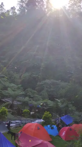 minggu pagi se cerah ini dan sesejuk ini 😍🍃🌊🍃⛺☀️ #curugsawercidahumanglid #pesonaalam #camppinggroundcidahu #foryou  #fyp @arocks986 
