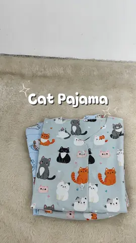 siapa yang cat loverss?? wajib punyaaa! 😍 #pajama #cat #piyamalucu #pajamas #fyp 