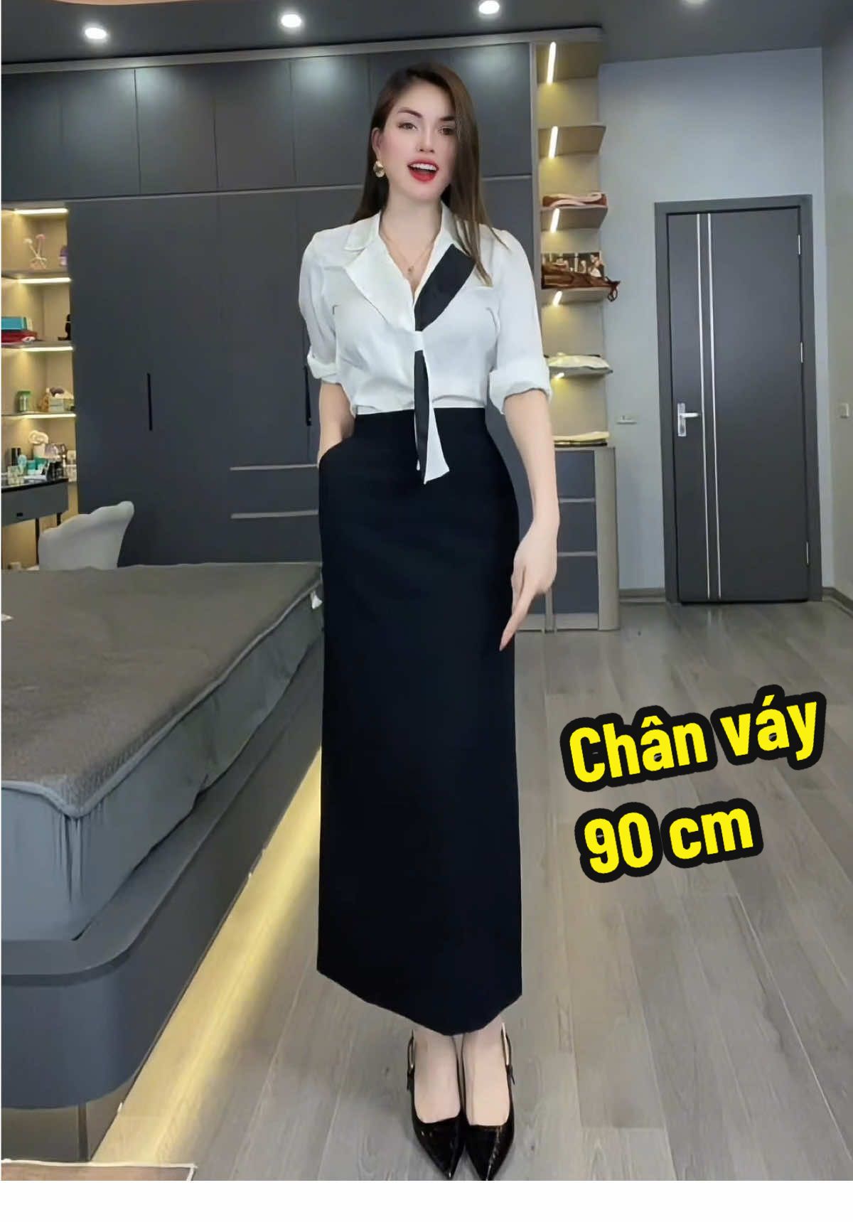 Chân váy dáng dài, chân váy công sở #liên_aila #chanvay #chanvaydai #chanvaycongso #chanvaydangdai 